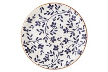 Teller flach "Flora Blue"
