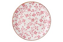 Teller flach "Flora Pink"