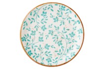 Teller flach "Flora Aqua"