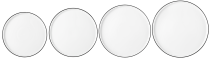 Teller flach "Black Line" rund