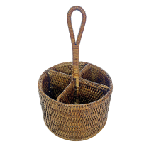 Besteck- oder Zutatenbehälter "LOMBOK-RATTAN"