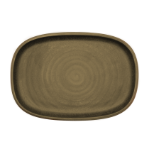 Plate Flat "Ease Selva" Dark Brown