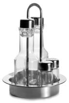 Salz-Pfeffer-Zahnstocher-Essig-Öl Menage "Rondo"