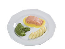 Pureed Food Form "Salmon Slices"