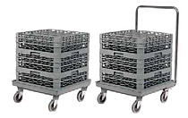 Glass Basket Trolley "OPTI" 