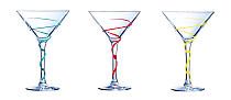 Cocktail Glass "SPIRO BLUE"