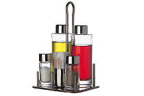 Salt-Pepper-Toothpick Holder-Vinegar-Oil Set "PIAZZA"