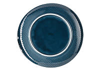 Teller flach "Junto" blau