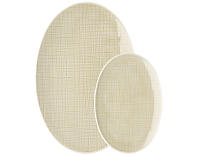 Platte oval "Mesh creme"