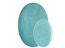 Platte oval "Mesh aqua"