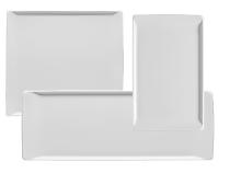 Platter rectangular "Mesh white"