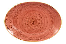 Plate oval "Twirl Coral"