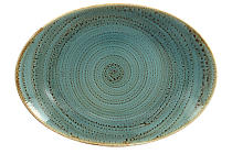 Plate oval "Twirl Lagoon"