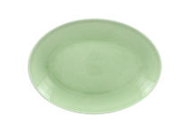 Platte oval "Vintage" grün