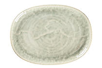 Platte oval "Rakstone Krush" Celadon