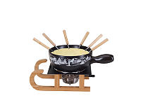Käsefondue-Set "Schlitten" Wintersport